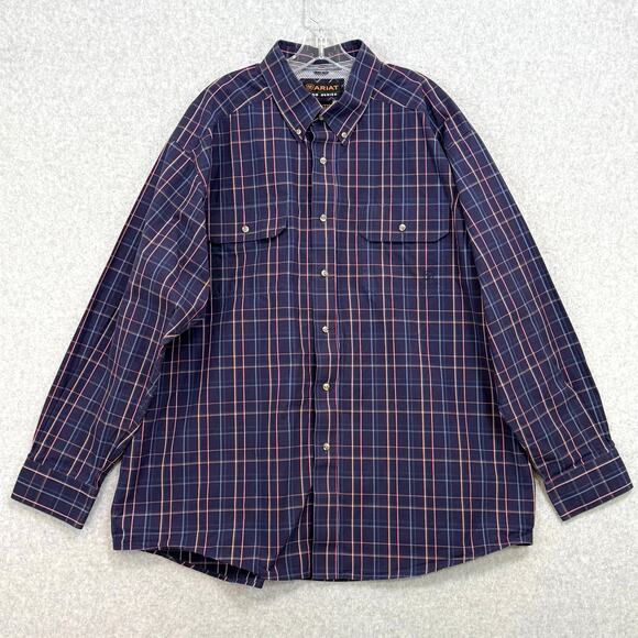 Ariat Pro Series Shirt Size XXL Long Sleeve Button Down Western Cowboy Workwear - Picture 1 of 15